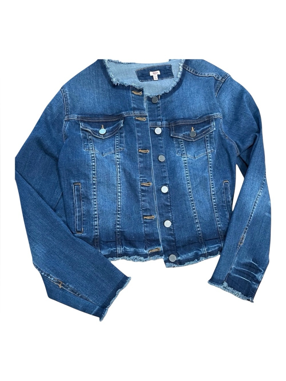 Reba Womens Blue Denim Jacket Size Large